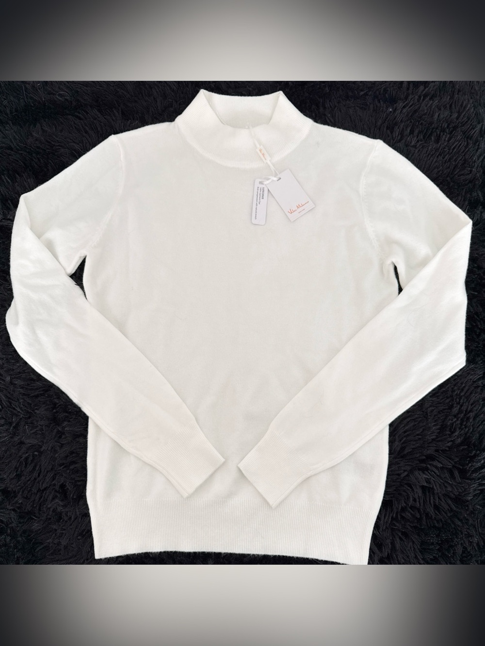 Milano Cream Mock Neck Sweater